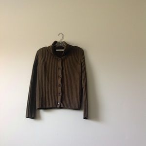 Contemporaine Texture Wool-Nylon  Cardigan